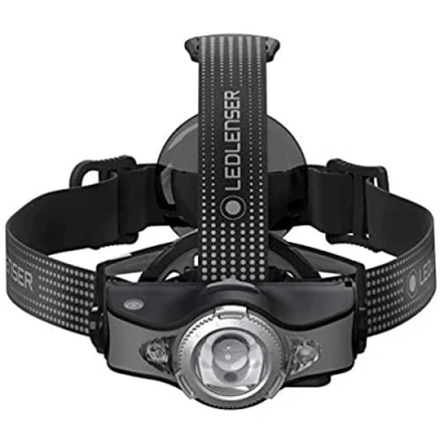 Image de Lampe frontale LED MH11 d&#039;extérieur, gris, rechargeable batterie, 1000 lumens, contrôlable/personnalisable via l&#039;application, autonomie maximale de 100h, lumière rouge/verte/bleue, Optisense