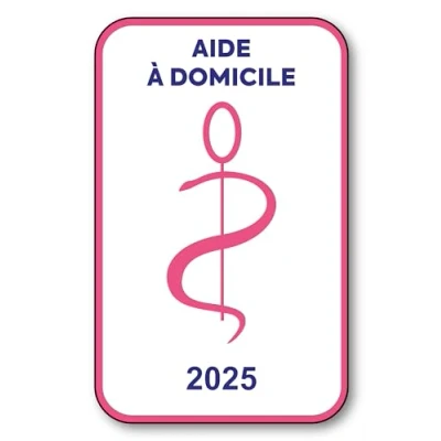 Image de SIGNAL SAFETY Autocollant Sticker Vignette Caducée 2024 pour Pare Brise en Vitrophanie V6 Aide à Domicile