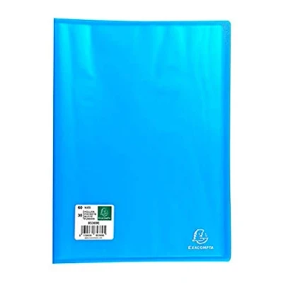 Image de Exacompta Réf. 85369E 1 Protège documents Chromaline 30 pochettes cristal lisse 60 vues pour A4 dim 24 x 32 cm couverture en polypro translucide semi rigide 5 couleurs aléatoires