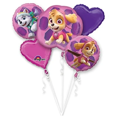 Image de Ballons à l&#039;hélium Bouquet Paw Patrol Skye 5 pièces