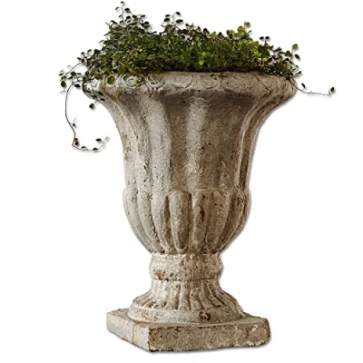 Image de Loberon Cache Pot Lachamp polyrésine H/D env. 44/38 cm Gris Vieilli