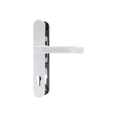 Image de ABUS SRG92N W Ferrure de porte d&#039;entrée avec poignée double face pour portes étroites Blanc