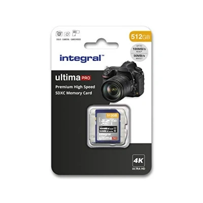 Image de Integral Carte Mémoire 256Go SDXC Premium Haute Vitesse jusqu&#039;à 100MB/s Classe 10 V30 UHS I U3
