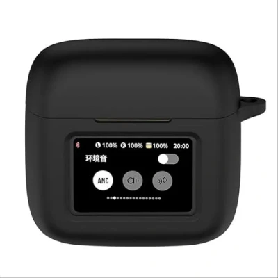 Image de GIOPUEY Étuis Compatible avec JBL Tour Pro 3, Coque Silicone, Poids léger, Antichoc, Portable Noir