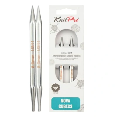 Image de KnitPro Nova Cubics 8 mm Aiguilles circulaires interchangeables Normale en Laiton Brillant