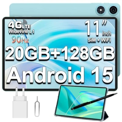 Image de TECLAST P50 Android 14 Tablette 11 Pouces, 14Go RAM+128Go ROM(TF 4To) Tablet, 4G LTE/SIM+5GWiFi, T606 Octa Core 2GHz Tactile, 13MP/8000mAh/BT5/Widevine L1/GPS/OTG/Type C/3.5MM Jack/Metal 2024