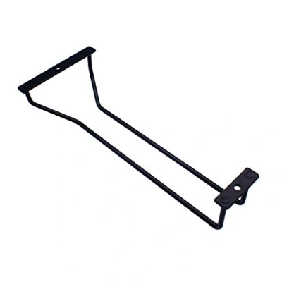 Image de Abcsea 1 Pièce Noir Porte Verre à Vin Sous Meuble, verres Pied Suspendu, Support de Vin, Stemware Rack, 27 cm Rangée