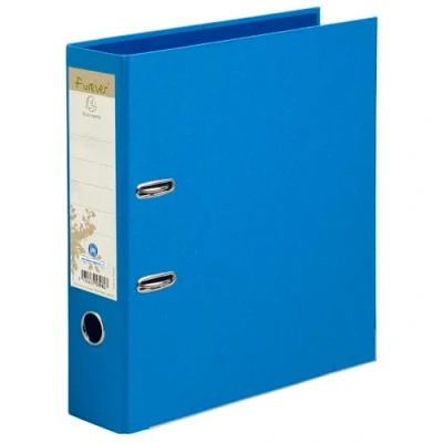 Image de Exacompta Réf. 53982E Carton de 10 classeurs à levier A4 Prem&#039;Touch FOREVER Dos 80 mm Mécanique Dimensions extérieures : 32 x 29 8 cm Format classer Bleu clair