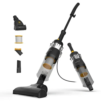 Image de NEWLUX Aspirateur Balai avec câble 2 en 1 V900, Vertical et à Main, 800 W, L, 16,5 Kpa Triple Sist. Filtré (F.HEPA) Accessoire pour Animaux 5 m d&#039;action Efficacité énergétique A (Noir)