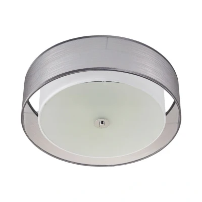 Image de Lindby Plafonnier Tobia à intensité variable (Moderne) en Gris Textile e. a. pour Salon &amp; Salle manger (à 3 lampes, E27), Luminaire Plafonnier, Lampe Plafond, Eclerage Eclairage