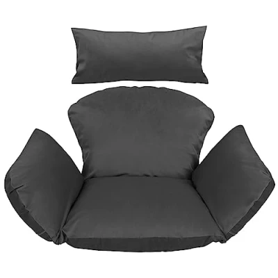 Image de Ferocity Suspendu Hamac Chaise Coussins, Imperméable Siège de Rembourrage pour Patio Jardin, Balançoire Panier Coussin Siege, Grey Graphite [114]