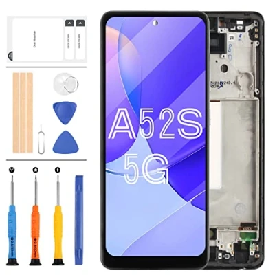 Image de pour Samsung Galaxy A52S 5G Écran LCD A528 SM A528B A528B/DS tactile Digitizer Assemblée Pièces de réparation avec cadre (non original)
