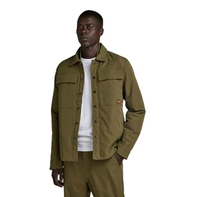 Image de G STAR RAW Veste Postino V2 Homme ,Vert (shadow olive D24278 D517 B230), XL