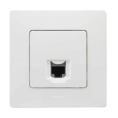 Image de Legrand 396444 Prise de données RJ45 Catégorie 5 la gamme Niloé monobloc, mécanisme complet, blanc