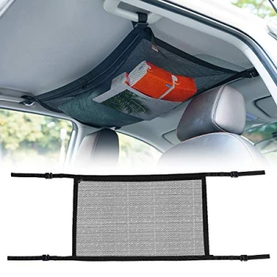 Image de Locisne Filet de Cargaison Plafond Voiture Sac Poche rangeament intérieur Toit Coffre Universel avec Fermeture à glissière pour Jeep Van SUV