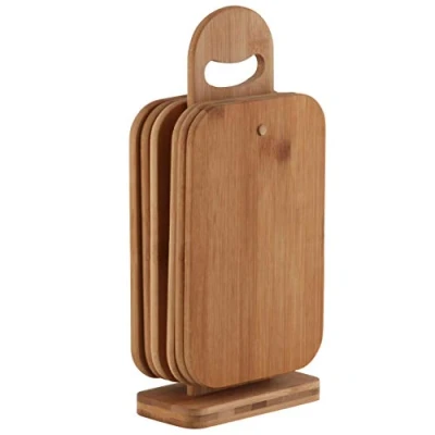 Image de axentia Set de planches à découper avec support en bambou, env. 15 x 31,5 7 cm 134536