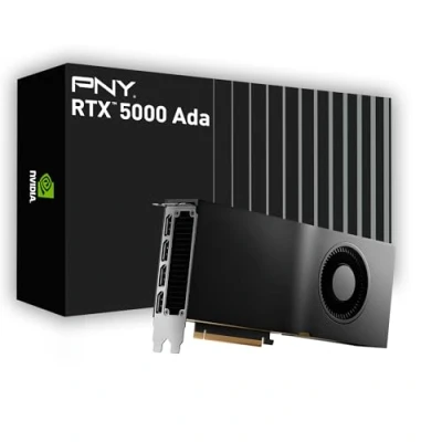 Image de PNY NVIDIA RTX 5000 Ada Generation 32 Go GDDR6 PCI Express 4.0 Dual Slot 4X DisplayPort, Support 8K, Ventilateur Actif Ultra Silencieux