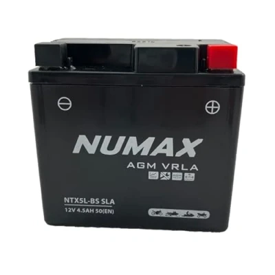 Image de Batterie moto Numax Premium AGM YT5LBS 12V 5Ah 70A