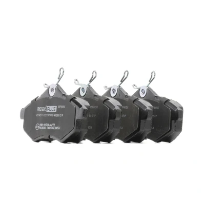 Image de RIDEX PLUS 402B0151P Jeu de plaquettes frein Essieu avant contact signal d&#039;usure exclu avec monture CITROËN: C3 I 3/5 portes, II