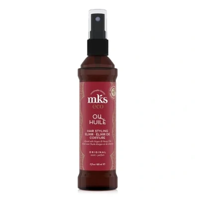 Image de MKS eco huile, Original 2 fl oz Élixir coiffant huile d&#039;argan du Maroc, de graines chanvre Hydrate et nourrit les cheveux, contrôle frisottis, rend cheveux plus doux