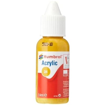 Image de Humbrol Db0024 Peinture Acrylique NO24 Jaune Formateur Mat, 14 ml (Lot de 1)