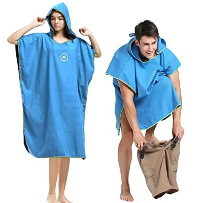 Image de Serviette à capuche Compact et léger Taille unique, bleu