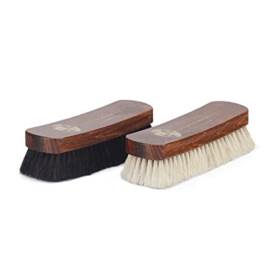 Image de Langer &amp; Messmer kit de 2 brosses à lustrer le soin idéal pour vos chaussures (noir noir)