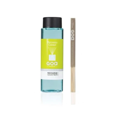 Image de GOA Recharge 260 ml Patchouli Cédrat pour goatier + tige rotin