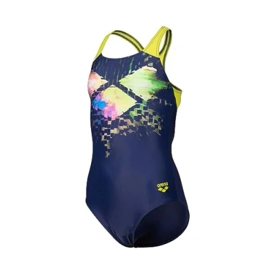 Image de Arena Multi Pixels Maillot de bain pour enfants, Taille: 6 7a, Navy soft green