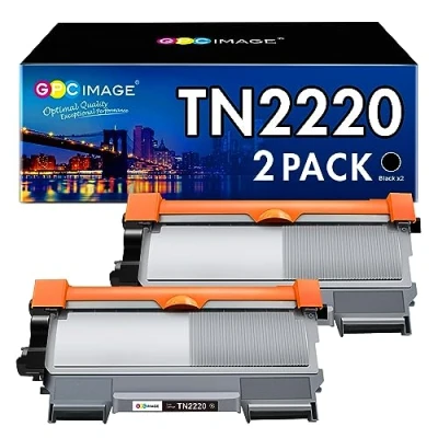 Image de GPC Image Compatible Cartouche de Toner Remplacement pour Brother TN2220 TN2010 TN 2220 MFC 7460DN HL 2250DN 2130 2270DW 2240D 7360N FAX 2840 2240 DCP 7065DN (Noir,2 Pack)