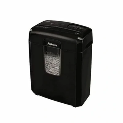 Image de Fellowes Destructeur De Papier Individuel Powershred 8Cd, Coupe Croisée, 8 Feuilles, Cartes Crédit, CD/DVD, Agrafes, Trombones, Corbeille 14L, Silencieux, Usage Domestique, Noir