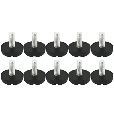 Image de sourcing map 10pcs Pieds de Nivellement Meuble réglable Pied Patin Jambe Table Chaise Base Protection Plancher Vis Glissant M6 x 15 mm