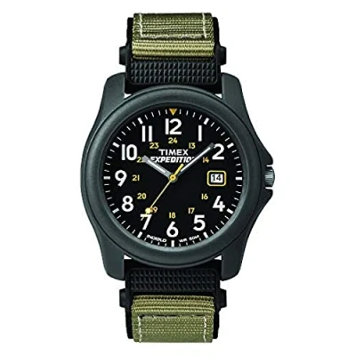 Image de Timex Homme T42571 Quartz Analogique Rétro Eclairage Noir Multicolore Acier Inoxydable