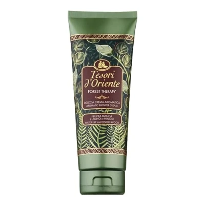 Image de Tesori d&#039;Oriente Douche Crème Forest Therapy des Notes Florales de Nénuphar Blanc et Bois Hinoki, nettoie en douceur la peau, apporte détente bien être, 250 ml