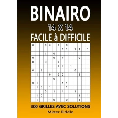 Image de BINAIRO 14 X FACILE A DIFFICILE 300 GRILLES AVEC SOLUTIONS