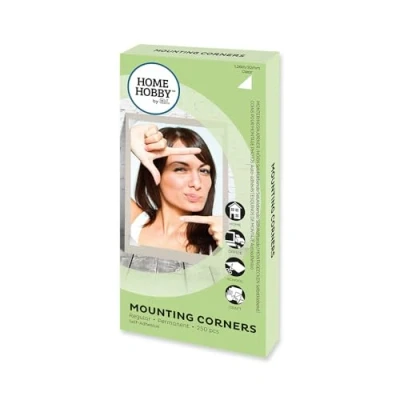 Image de HomeHobby by 3L Coins de Montage, Vue régulière Mounting Squares Permanent Adhesive, Plastique, Clear, 32mm
