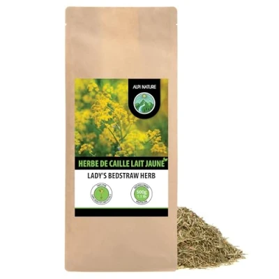 Image de Caille lait jaune (500g), paille de lit coupée à thé, séchée doucement, 100% pure et naturelle