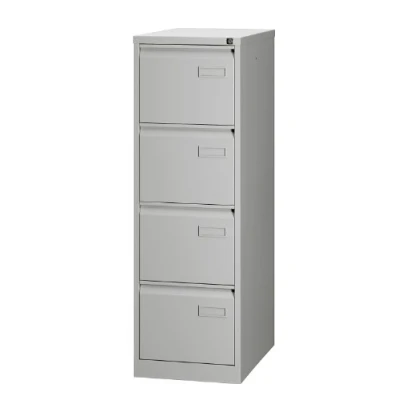 Image de Bisley LIGHT Armoire de Rangement à Suspendre Une étagère, Format A4, 4 HR, 100% tiroir Coulissant, métal, 645, Gris Clair, 62,2 x 41,3 132,1 cm, Acier allié