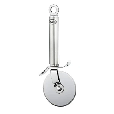 Image de RÖSLE Roulette à pizza, couteau pizza de qualité supérieure avec roue robuste, lame affûtée des deux côtés, protège main, acier inoxydable 18/10