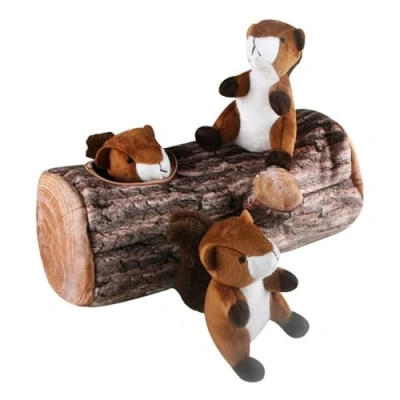 Image de IFOYO Jouet pour Chiens, Interactif en Peluche Chien Grande Taille XL Couineur avec Ecureuil Cache Durable Résistant Petit/Moyen