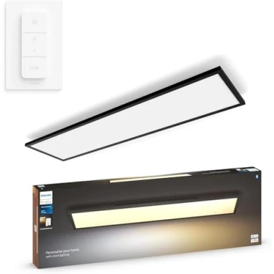 Image de Philips Hue White Ambiance, plafonnier LED connecté Aurelle, compatible Bluetooth, 39W, fonctionne avec Alexa, Google Assistant et Apple Homekit