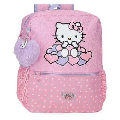 Image de Hello Kitty Hearts &amp; Dots Sac à dos scolaire rose 27 x 33 11 cm Polyester 9,8 L, rose,