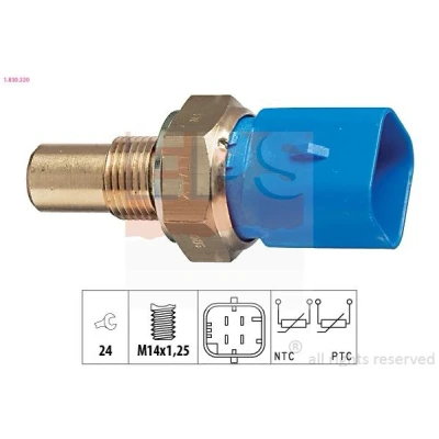 Image de EPS 1.830.320 Sonde De Température Liquide Refroidissement Made in Italy OE Equivalent PEUGEOT: Partner I Combispace, 206 3/5 portes