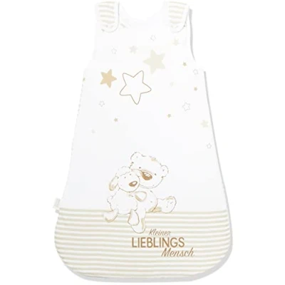 Image de Herding Gigoteuse Baby Best, Meilleurs Amis, 70 cm, Fermeture Éclair Circulaire et Boutons Pressions, Blanc