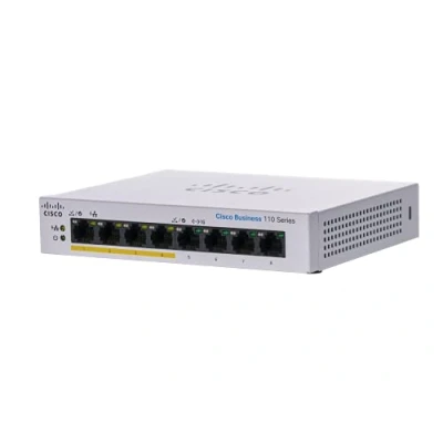 Image de Cisco Commutateur non administrable Business CBS110 8PP D 8 Ports GE PoE partielle Bureau Alim. externe Garantie Limitée à Vie (CBS110 D)