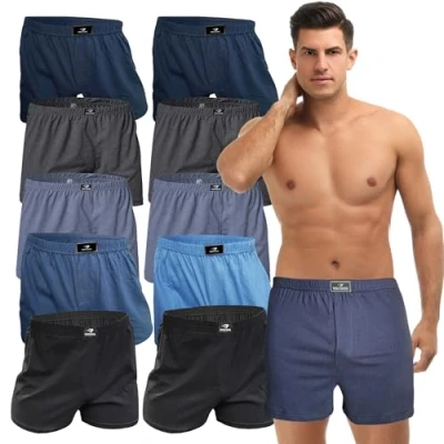 Image de SGS 6 ou 10 Pack Boxer pour Hommes en Coton, Les Qui apprécient sous Vetements Amples et Confortables. vêtements de qualité supérieure des Boxers Homme