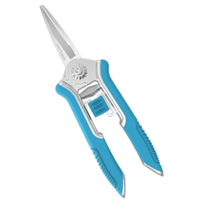 Image de FLORA GUARD 16,5 cm Micro tip Sécateur jardinage Main Ciseaux de coupe en acier inoxydable avec bleu
