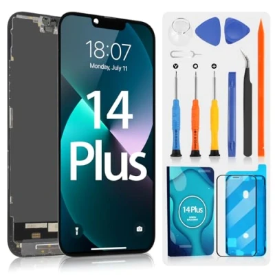 Image de Écran OLED pour iPhone 14 Plus GENERIC 6,7 pouces Dureté 9H Kit de réparation inclus