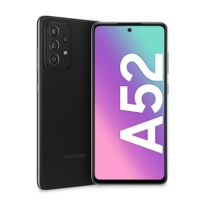 Image de Samsung Smartphone Galaxy A52, écran FHD+Infinity O de 6,5 pouces, 6 Go RAM et 128 mémoire interne extensible, batterie 4 500 mAh chargement ultra rapide noir