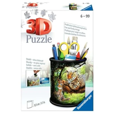 Image de Ravensburger Utensilo Raubkatzen Cat Puzzle 3D Fats prédateurs 54 pièces À partir de 6 Ans, 11263, Wit